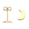Silver Gold Plated Moon Stud Earrings