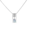 9ct White Gold Aquamarine Pendant And Chain 18"