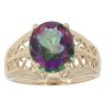 9ct Yellow Gold Mystic Topaz Single Stone Ring