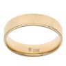 14ct Yellow Gold Striped 6mm Wedding Band