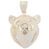 9ct Yellow Gold Cubic Zirconia Bear Pendant