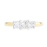 18ct Yellow Gold 1.00ct Princess Cut Diamond Trilogy Ring