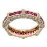 18ct Yellow Gold 0.40ct Diamond And Ruby Fancy Ring