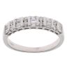 18ct White Gold 0.50ct Brilliant And Baguette Cut Diamond Fancy Ring