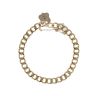 9ct Yellow Gold Padlock Charm Bracelet 7"