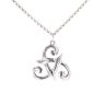 9ct White Gold Tribal Pendant and Chain 20"