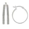 Silver Duo Moon Dust Hoop Earrings by Icesia
