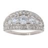 9ct White Gold Cubic Zirconia Stone Set Ring