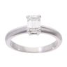 Platinum 0.50ct Emerald Cut Solitaire Diamond Ring