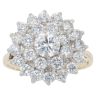 9ct Yellow Gold Cubic Zirconia Cluster Ring