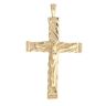9ct Yellow Gold Engraved Crucifix  Pendant