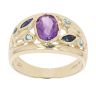 9ct Yellow Gold Multi Gemstone Ring
