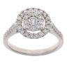 9ct White Gold 0.50ct Brilliant Cut Diamond Cluster Ring
