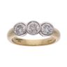 18ct Yellow And White Gold 1.20ct Diamond Trilogy Ring