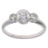 18ct White Gold 1.25ct Brilliant Cut Diamond Trilogy Ring