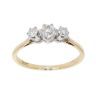 18ct Yellow Gold 0.50ct Brilliant Cut Diamond Trilogy Ring