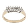 9ct Yellow Gold 0.25ct Two Row Diamond Ring