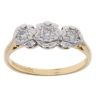 18ct Yellow Gold 0.25ct Brilliant Cut Diamond Trilogy Ring