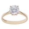 9ct Yellow Gold Cubic Zirconia Solitaire Ring