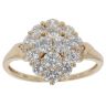 14ct Yellow Gold Cubic Zirconia Cluster Ring