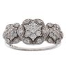 9ct White Gold 0.50ct Brilliant Cut Diamond Cluster Ring