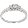 18ct White Gold 0.31ct Brilliant Cut Diamond Trilogy Ring