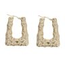 9ct Yellow Gold Brickwork Handbag Earring