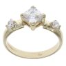 9ct Yellow Gold Cubic Zirconia Dress Ring