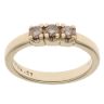 9ct Yellow Gold 0.27ct Brilliant Cut Tinted Diamond Trilogy Ring