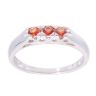 9ct White Gold Orange Gem Stone Set Ring