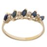 14ct Yellow Gold 0.10ct Diamond and Sapphire Dress Ring