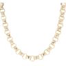 9ct Yellow Gold Patterned And Plain Belcher Chain 22"