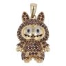 14ct Yellow Gold Brown Gemstone Bunny Pendant