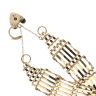 9ct Yellow Gold Heart Lock Gate Bracelet 6.5"