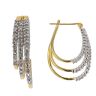 9ct Yellow Gold 0.50ct Brilliant Cut Diamond Triple Hoop Earrings