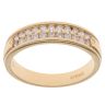 18ct Yellow Gold 0.30ct Brilliant Cut Two Row Diamond Ring