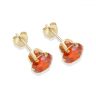9ct yellow gold 6mm flame CZ stud Earrings