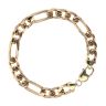 9ct Yellow Gold Figaro Bracelet 9"