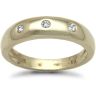 9 Carat Yellow Gold 9pts Invisible Set Diamond Trilogy Ring