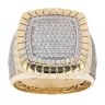 14ct Yellow Gold Monaco Cubic Zirconia Signet Ring