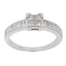 18ct White Gold 0.75ct Princess Cut Diamond Cluster Ring