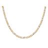 9ct Yellow And White Gold Fancy Chain 16"