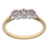 18ct Yellow Gold 0.20ct Brilliant Cut Diamond Trilogy Ring