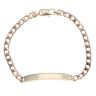 9ct Yellow Gold ID Curb Bracelet 8"