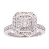 9ct White Gold 1.25ct Diamond Cluster Ring