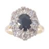 18ct Yellow Gold 2.25ct Diamond and Sapphire Cluster Ring