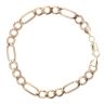 9ct Yellow Gold Figaro Bracelet 8"