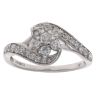 9ct White Gold 0.62ct Brilliant Cut Diamond Cluster Ring