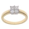 18ct Yellow Gold 0.50ct Princess Cut Diamond Cluster Ring