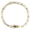 9ct Yellow Gold Crossover Square Bracelet 7"